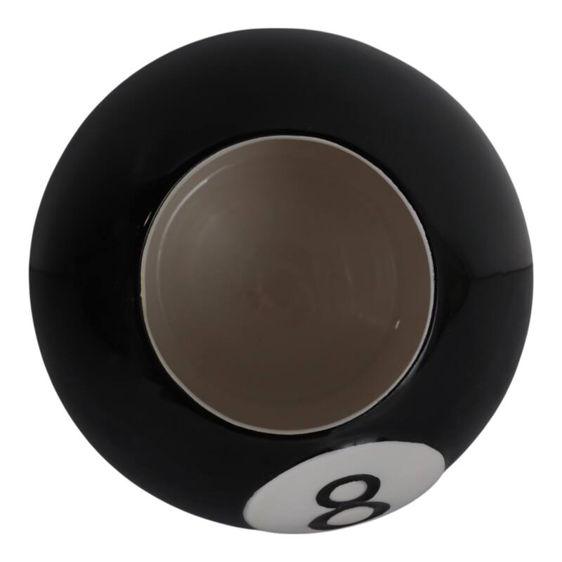 Sleek Magic 8 Ball Round Pencil Cup Storage - 4", Black & White - 4.0"