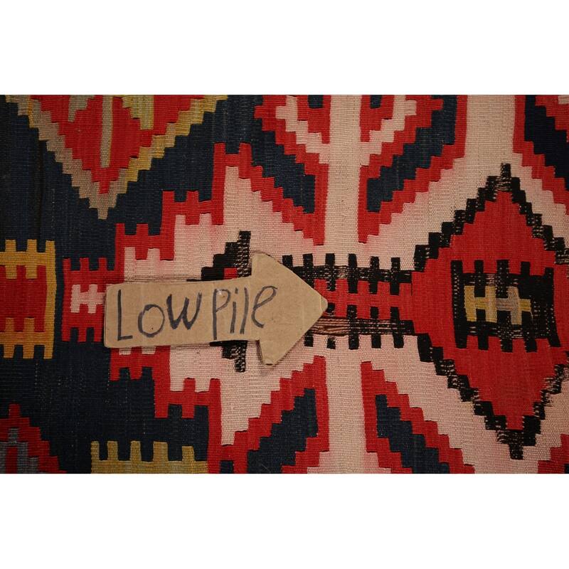 Vegetable Dye Shirvan Antique Area Rug Hand-Woven Wool Carpet - 5'6" x 11'5"