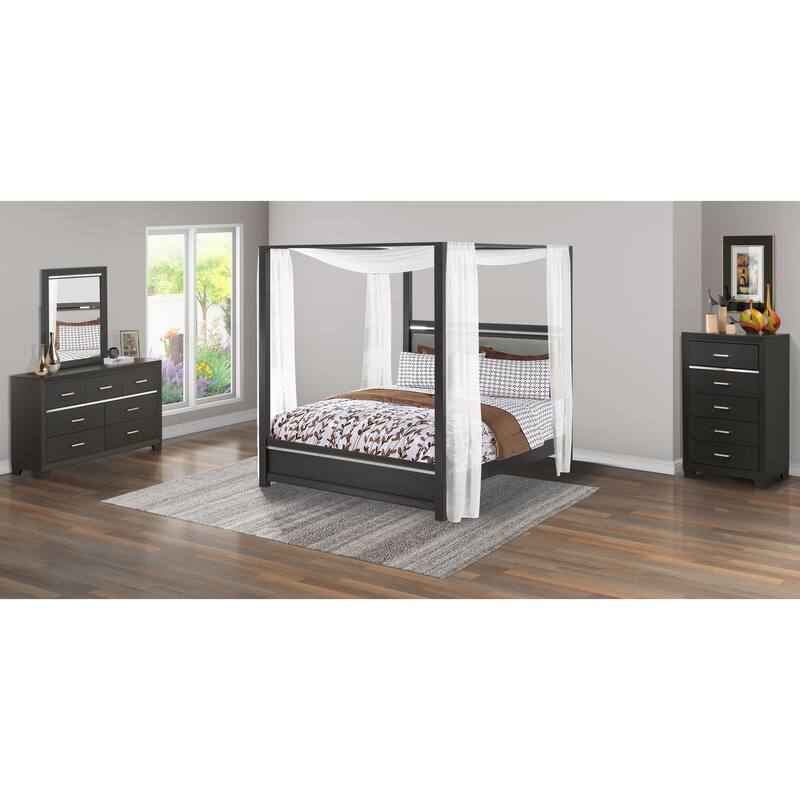 East West Furniture Denali Queen Size Bedroom Set with Upholstered Headboard (Pieces Option)