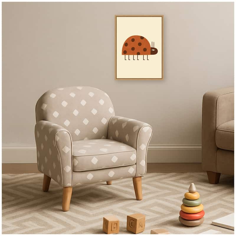 Kate and Laurel Ladybug by Laura Moss Framed Canvas Wall Art Print