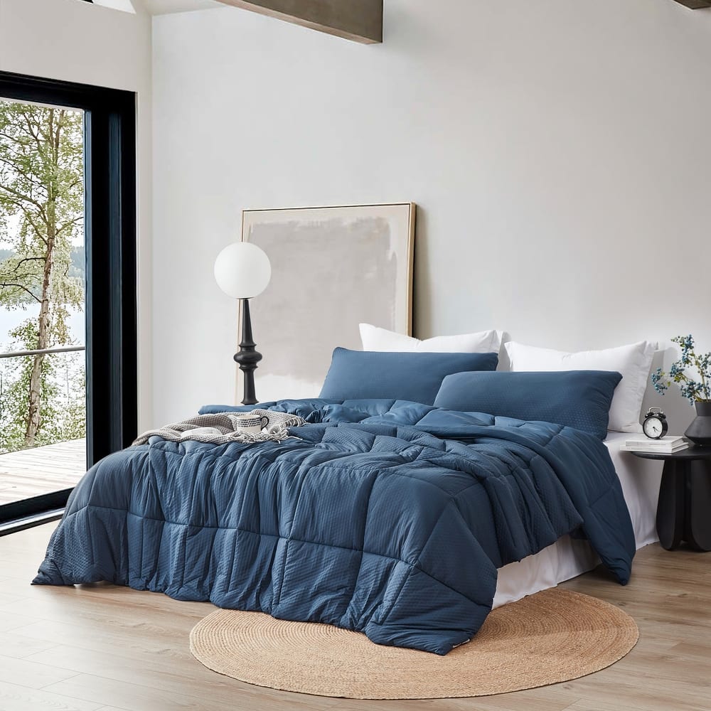 Snowflakes - Coma Inducer® Oversized Comforter Set - Moonlit Ocean