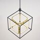 preview thumbnail 11 of 9, Anson 1L Integrated LED Geometric Matte Black and Gold Contemporary Pendant Light - 23.5-in W x 26-in H x 20.25-in D