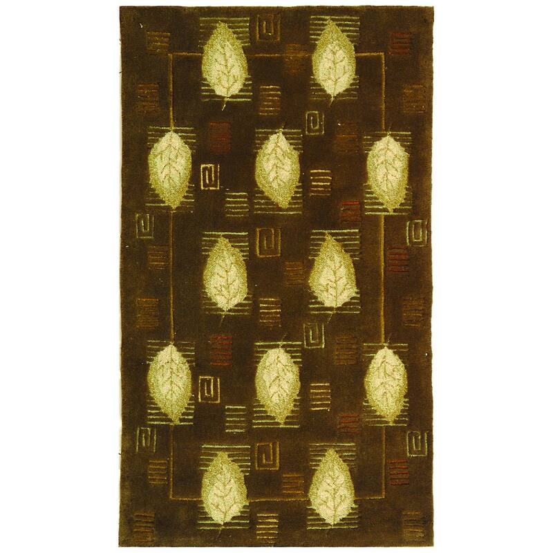SAFAVIEH Handmade Berkeley Annetraude Botanical Wool Rug - 2' 9" x 4' 9" - Sage - Runner/Rectangle