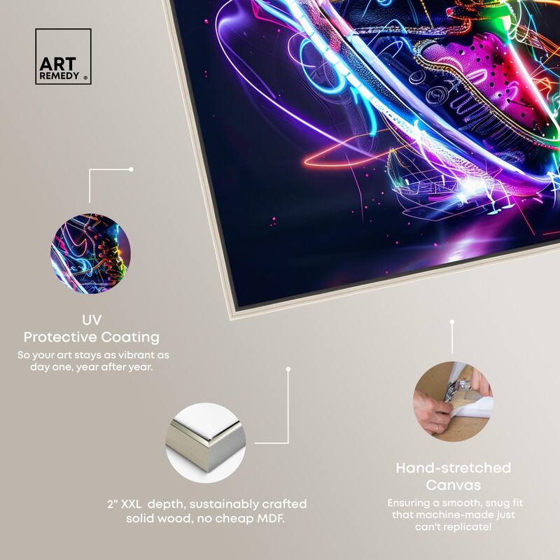 Bright Lights Sneaker Canvas by Art Remedy