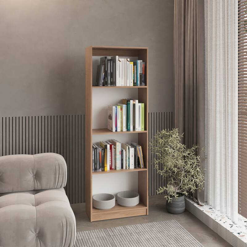 Bookcase with Spacious Tier-Shelving Design,FSC Certified CPSIA Compliant,Assembly Required - Natural Wood
