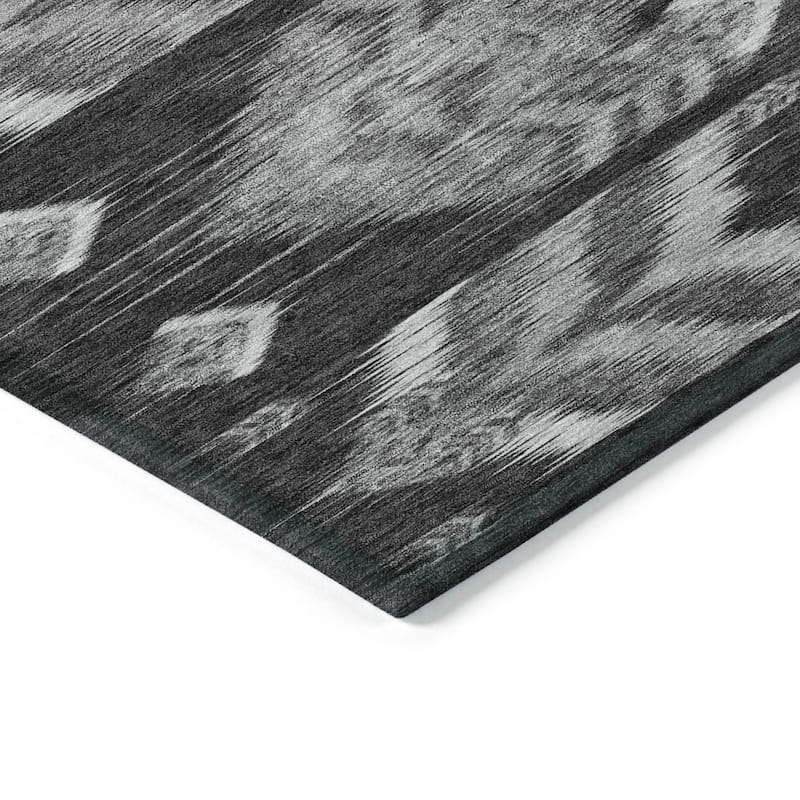 Machine Washable Indoor/ Outdoor Chantille Abstract Boho Rug