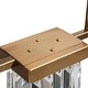 preview thumbnail 12 of 17, Diore Modern Gold 5-Light Crystal Chandelier 40 in. W Linear Glam Island Lights for Kitchen Island - L 40.2" x H 70" Max