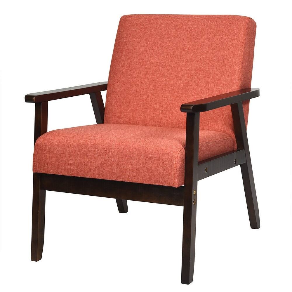 Mid-Century Retro Fabric Accent Armchair for Living Room Comfort and Style