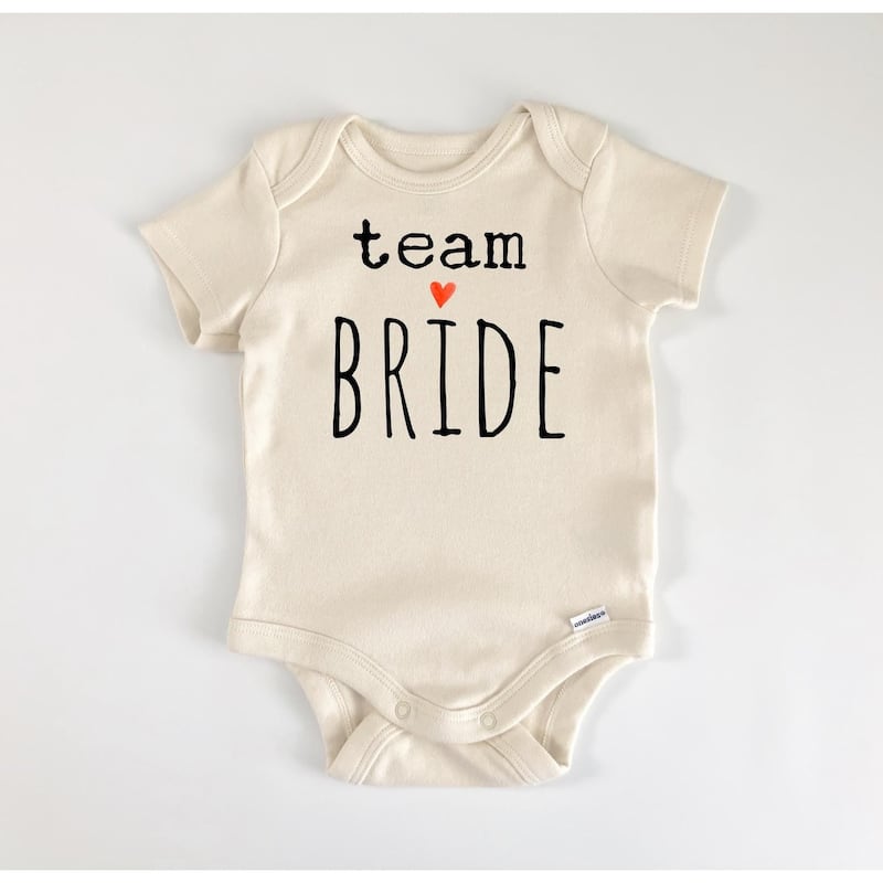 Team Bride Wedding - Baby Boy Girl Clothes Infant Bodysuit Funny Cute Newborn - White - 0-3M