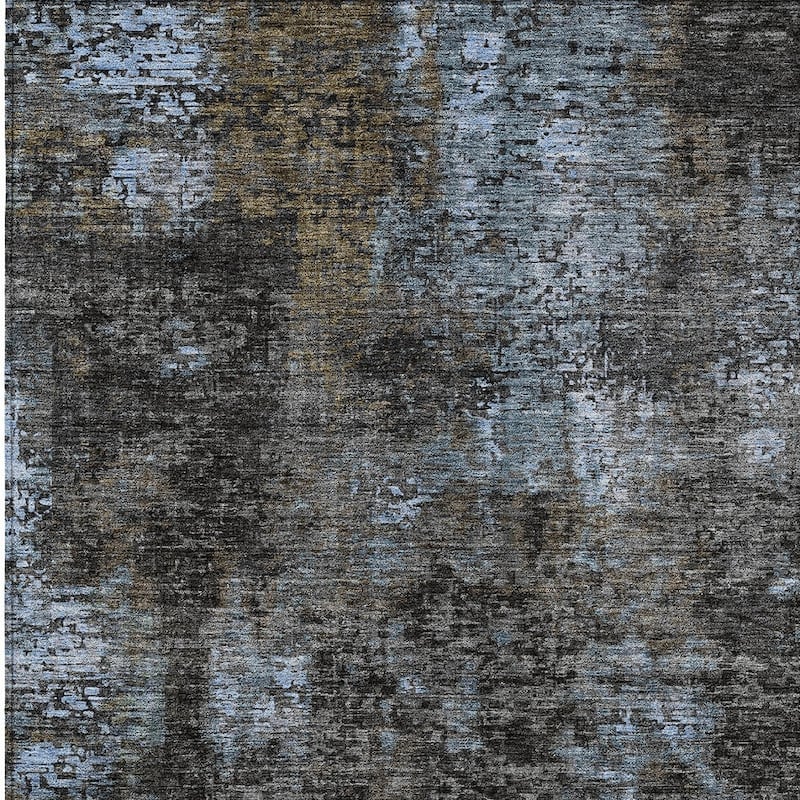 HomeRoots Abstract Transitional Rectangle Outdoor Rug
