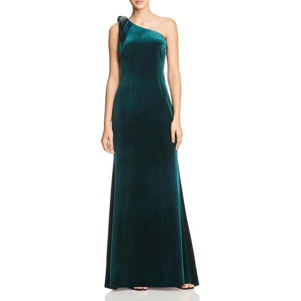 eliza j one shoulder velvet dress