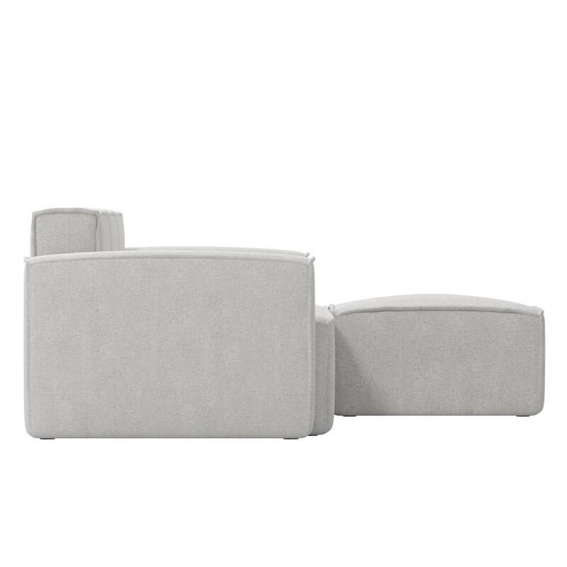 Contemporary 4 Piece Modular Sectional Sofa with Ottoman