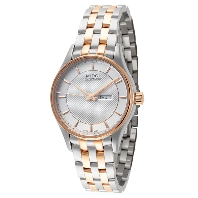 Mido Women's Belluna 33mm Silver Dial Stainless Steel Automatic Watch - Two-Tone - One Size