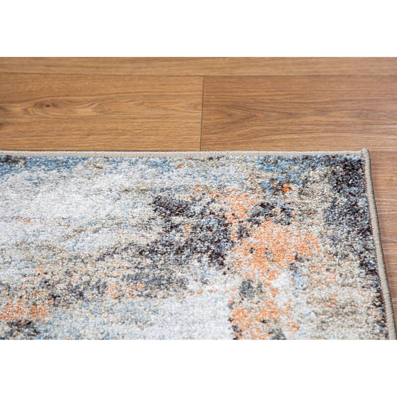 Marina Collection Abstract Multicolor Area Rug