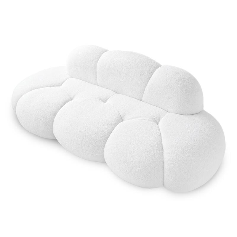 Boucle Upholstered Cloud Sofa Modern Frameless Floor Couch