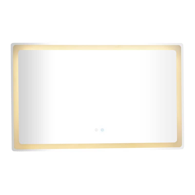 Glass Anti Fog Mirror with LED Light - Silver - Roche River Decor