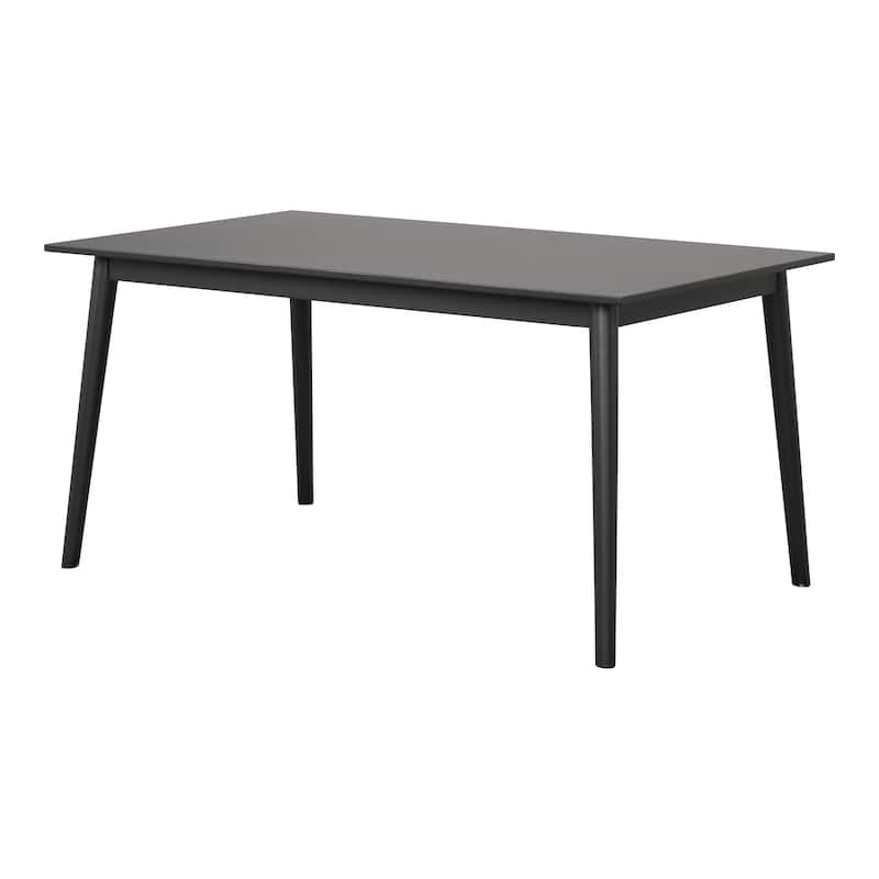 Furniture of America Olivea Mid-Century Modern 60-inch Black Wood Dining Table