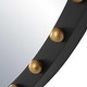 preview thumbnail 5 of 3, Distressed Round Wall Mirror - 50" - Black and Gold