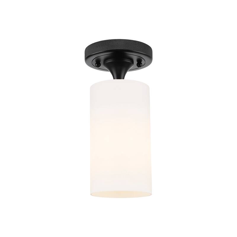 Innovations Lighting 434-1F-10-4 Crown Point Flush Crown Point 4" Wide - Matte Black