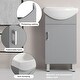 preview thumbnail 20 of 23, 18-inch mini bathroom cabinet with ceramic sink