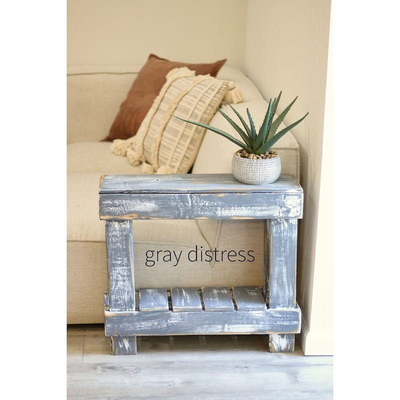 Luxe Accent Table (Weathered Gray)