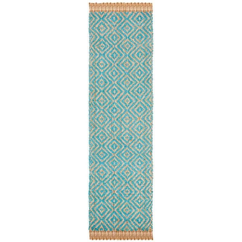 SAFAVIEH Handmade Natural Fiber Jaeda Diamond Jute Tassel Rug