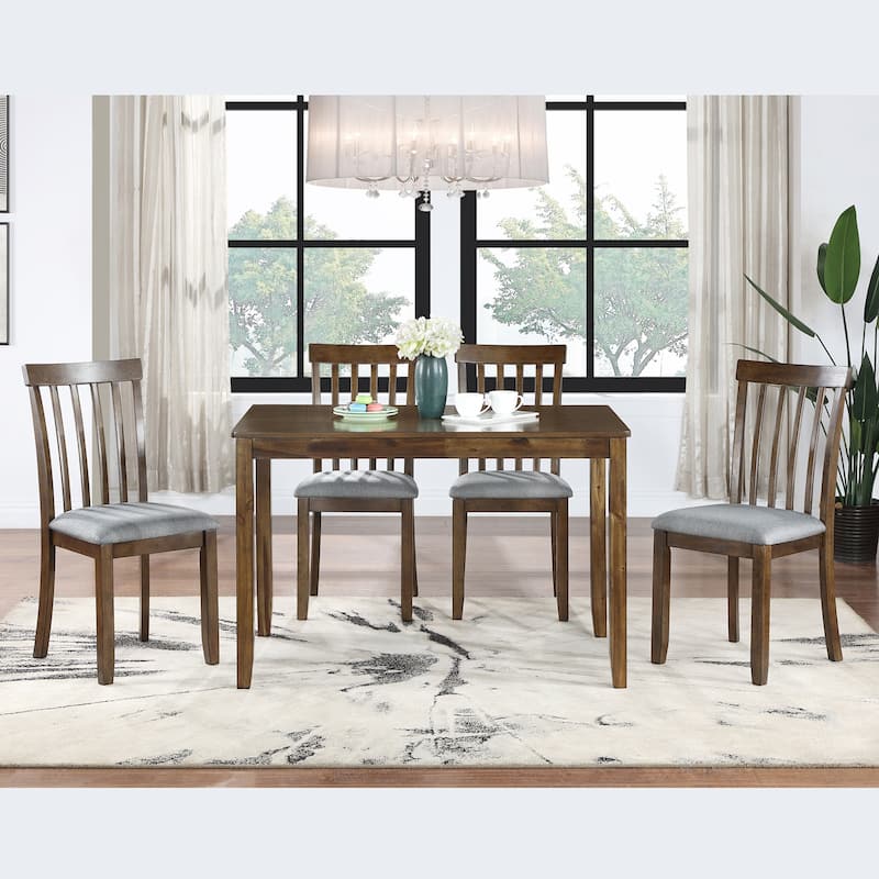 GDFStudio - Unionvale 45.5" Modern Wooden Rectangular Dining Table with Solid Wood Tapered Base Legs & Lacquer Finish - 30"W