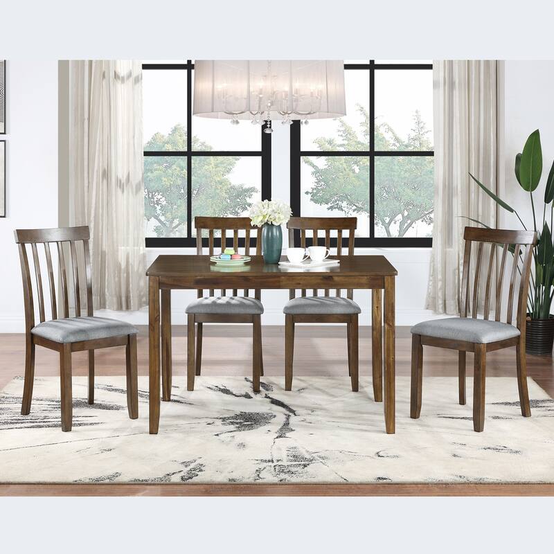 Wooden Dining Rectangular Table, Kitchen Table for Small Space, 4 Person Dining Table, Walnut ONLY THE TABLE