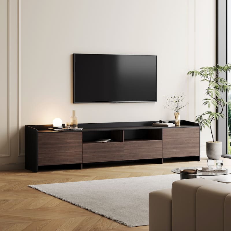 78.7" Super Large Modern/Contemporary Storage TV Stand With 2 Drawers and 2 Doors
