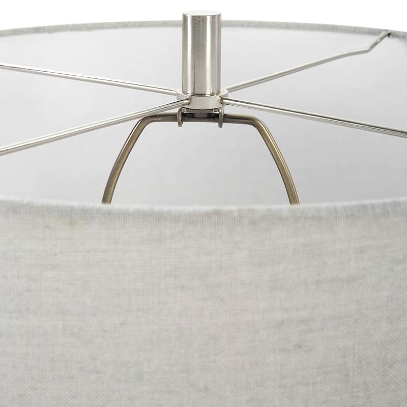 Uttermost Odawa White Farmhouse Table Lamp - 26"H, Shade 10"H x 17"Dia.