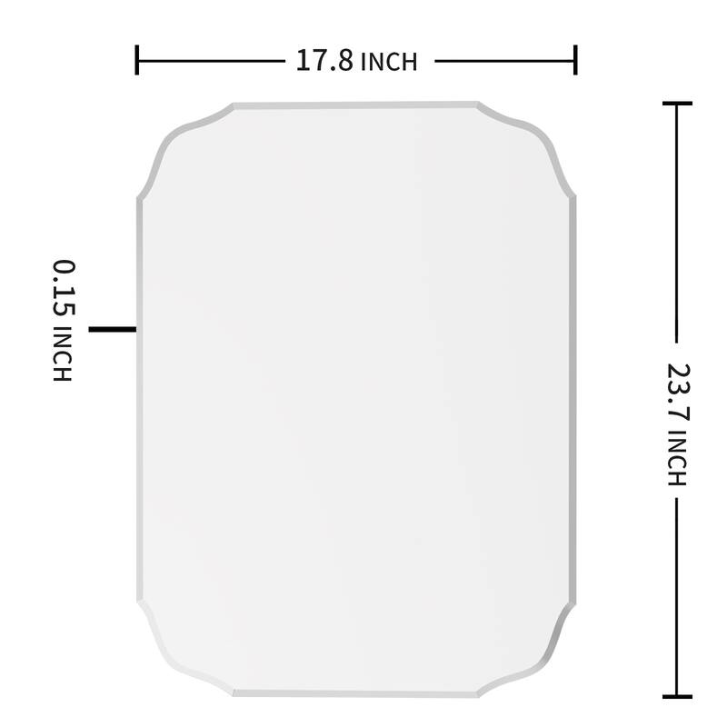 KOHROS Frameless Wall Mirror for Bathroom, Vanity