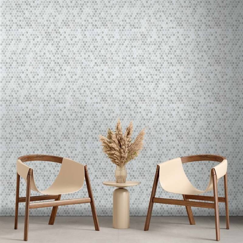 The Tile Life Eterna Penny 12x12 Round Glass Mosaic Floor, Wall & Backsplash Tile