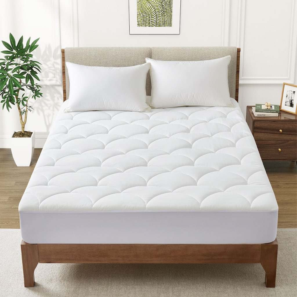 Soft Cooling Waterproof Quilted Mattress Pad with Elastic Deep Pocket