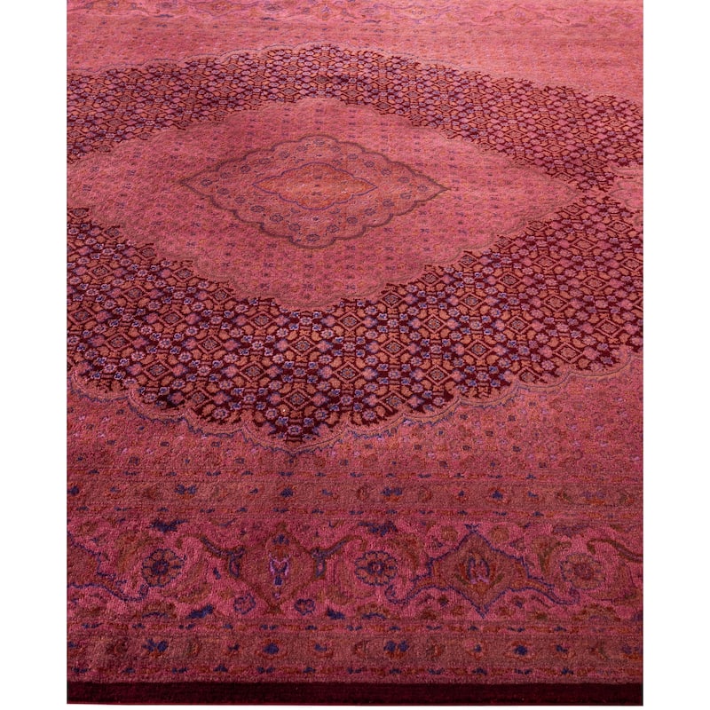 Overdyed One-of-a-Kind Hand-Knotted Area Rug - Pink - 6' 7" x 9' 8"