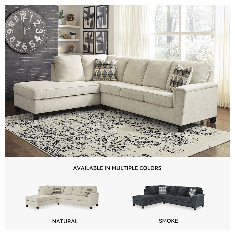 Signature Design by Ashley Abinger 2-Piece Sectional with Chaise - 116"W x 91"D x 39"H