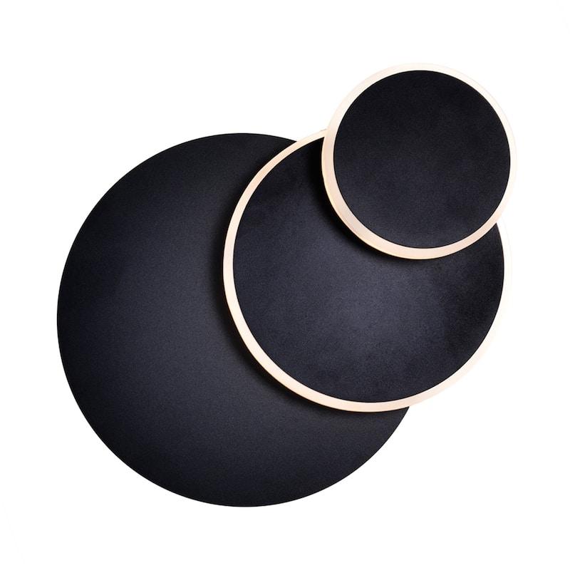 Private I Integrated LED Round Matte Black Wall Sconce - Matte Black - Matte Black
