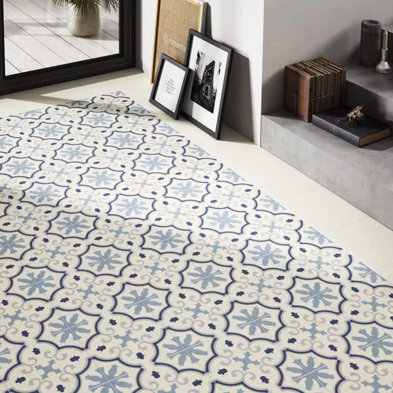 Merola Tile Monteca Blue 9-3/4" x 9-3/4" Porcelain Floor and Wall Tile