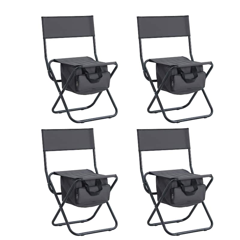 4-Piece Folding Outdoor Chair With Storage Bag,Portable Chair for Indoor,Outdoor Camping,Picnics and Fishing