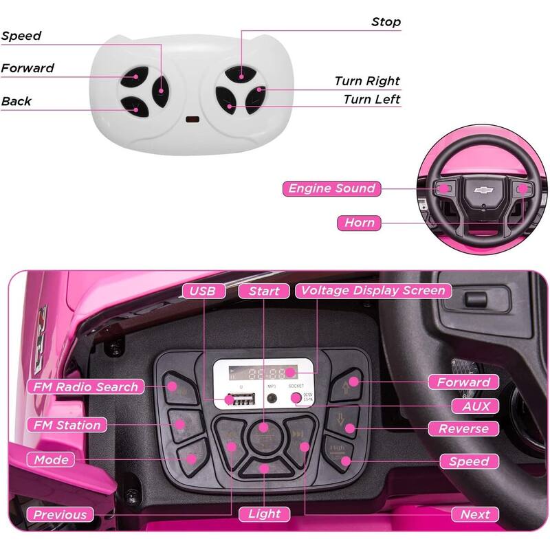 Kids Ride on Vehicle with Remote Control for 3-8 Years Toys