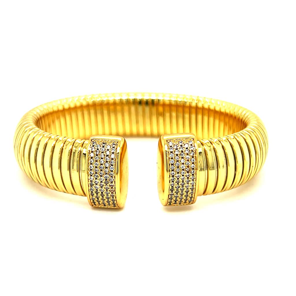 Juvell Gold Plated Cubic Zirconia Goose Cuff Bracelet