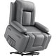 preview thumbnail 28 of 38, Power lift recliner chair with massage, cup holders, and side pocket.