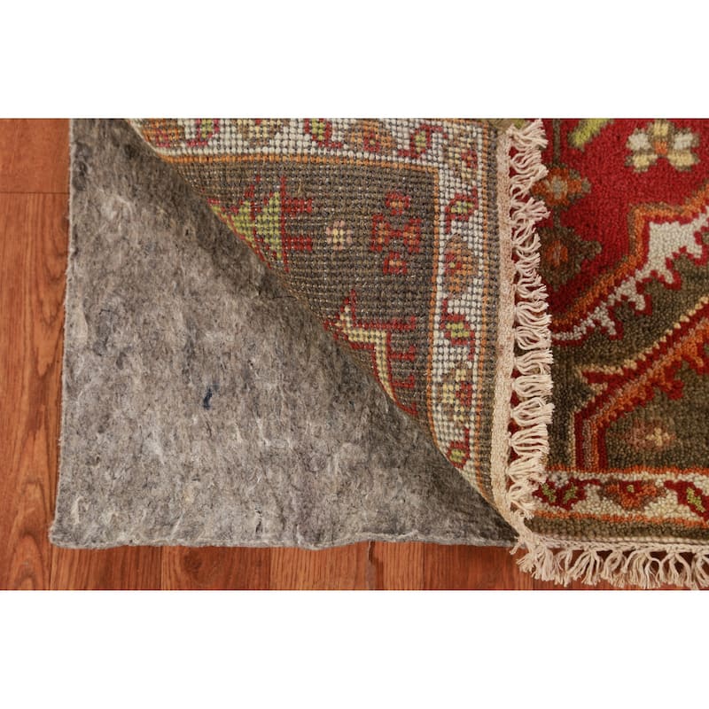 Hand Knotted Oriental 100% Wool Carpet Traditional Geometric Green Kazak Runner Rug - 9' 9'' X 2' 6''