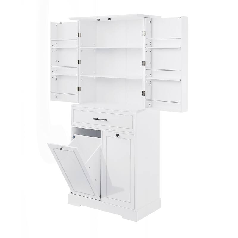 Versatile Freestanding Bathroom Cabinet with Multiple Compartments and Stylish Design