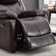 preview thumbnail 8 of 7, Nestfair Brown Manual PU Leather Reclining Living Room Sofa