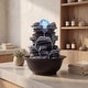 preview thumbnail 44 of 63, Costway Tabletop Water Fountain with Rolling Crystal Ball, Front Cascade