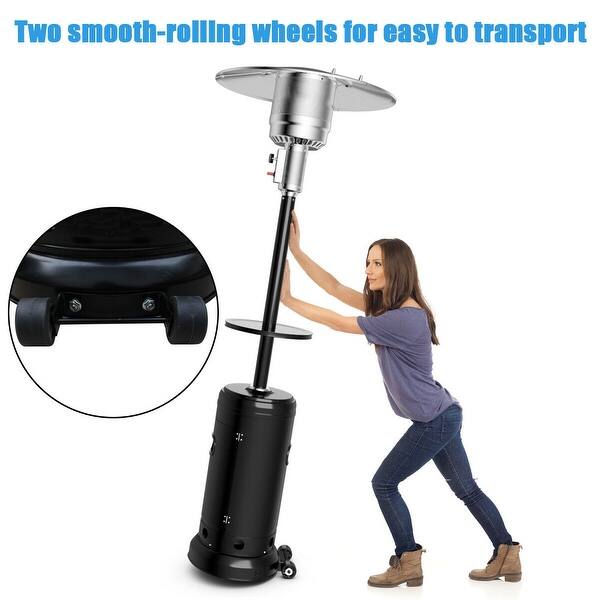 Shop Gymax Outdoor Patio Heater Propane Standing Lp Gas Steel W