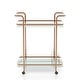 preview thumbnail 6 of 6, Reinhardt Modern Gold Metal 2-Shelf Serving Cart by Strick & Bolton