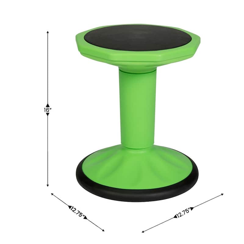 Commercial Fixed Height Collaborative Wobble Stool - 12.75"W x 12.75"D x 16"H