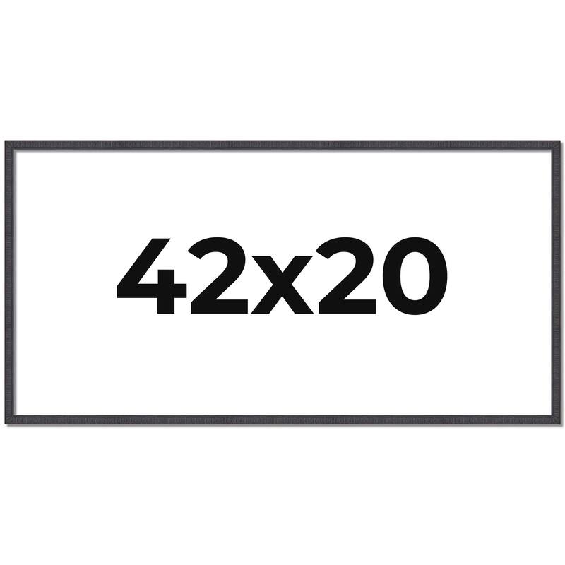 42x20 Frame Brown Solid Wood Picture Frame - Complete Modern Photo