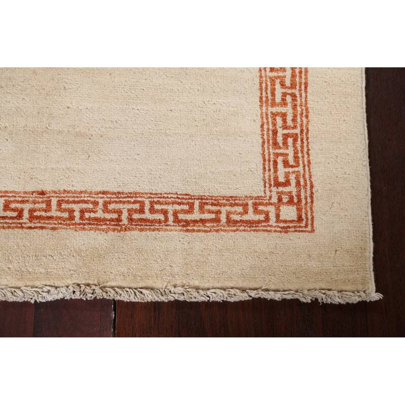 Neutral Gabbeh Kashkoli Wool Runner Rug Hand-knotted Oriental Carpet - 2'8" x 9'11"